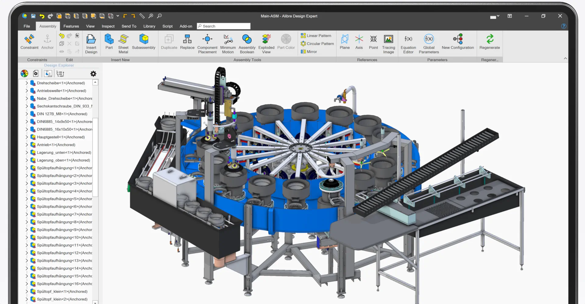 Assembly design in Alibre Design